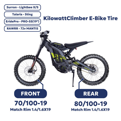 Pivotrax Kilowatt Climber E-Moto Tire EV Warehouse
