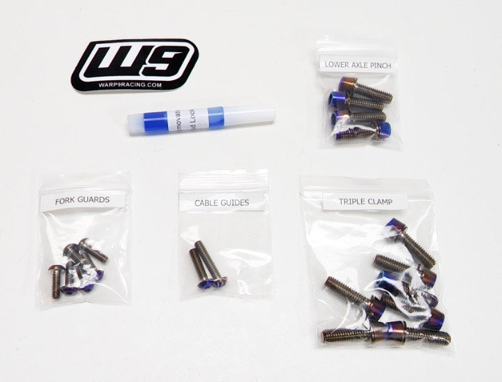 Warp 9 Titanium Fork Bolts For Fast Ace ALX13RC Forks Warp 9