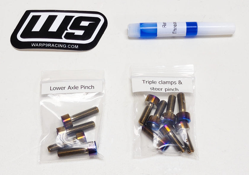 Warp 9 Titanium Fork Bolts For Fast Ace ALX13RC Forks Warp 9