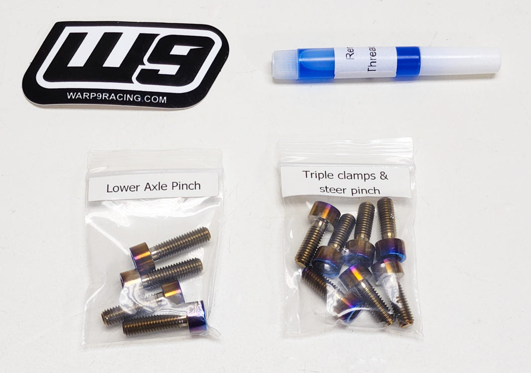Warp 9 Titanium Fork Bolts For Fast Ace ALX13RC Forks Warp 9